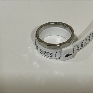 Silver toned hammered ring​​​​​​​